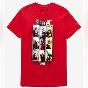 Slipknot Iowa Red Panel Group Masks T-Shirt